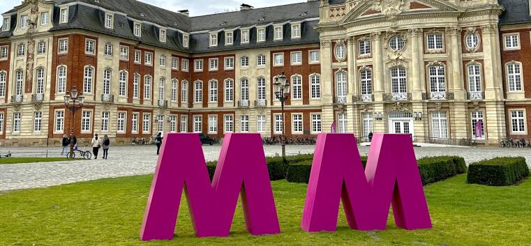 Mathematics Münster installation in front of Münster Castle